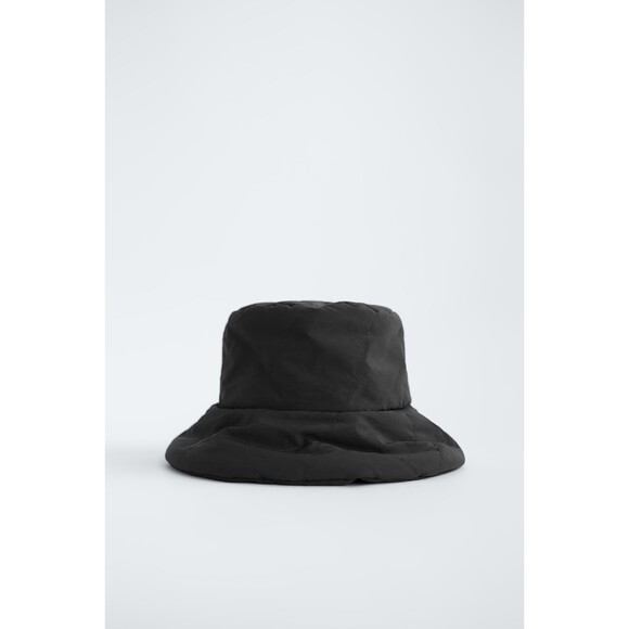 Black Zara Nylon Bucket Hat (NWT)